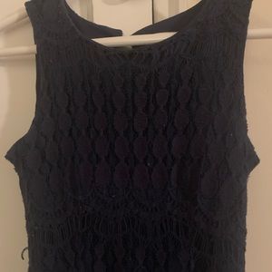 Women’s Xhilartion Blue Lace Asymmetrical Dress